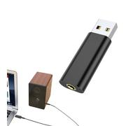 USB Audio Adapter - 3.5mm External Sound Card for Laptop Plug and - USB Headset Adapter, Driver Free USB Audio for Gaming, League of Legend, Headset