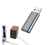 USB Audio Adapter, 3.5mm External Sound Card for Plug and Play Laptop, Unmanned Sound Card, Portable USB Audio Interface for League of Legend, Helmet, Helmet