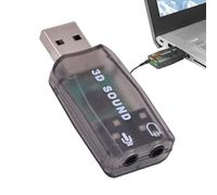 USB Audio Adapter Double Interface Plug-n-Play No Drivers Needed
