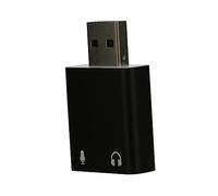USB Audio Adapter External Sound Card with Headphone and Microphone Jack for Laptops and Lightweight and Compact Design for Easy Portability for and Replacement