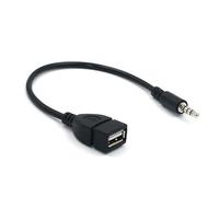USB Audio Adapter Female 3.5 mm Male | USB Female Audio Jack Adapter, USB Female Head to 3.5 mm U Disk Connected to Car Audio Cable Auxiliary Car Player