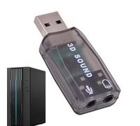 USB Audio Adapter for Computer, 5.1 Channel USB External Sound Adapter for External Computers, dio Adapter, Plug and Play Audio Adapter with Interface for Streaming