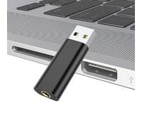 USB Audio Adapter, Plug and Aux to USB 3.5mm Audio Adapter - Driverless Sound Card Portable USB Audio Interface for League of Legend Headphones, Headphones