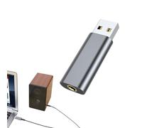 USB Audio Adapter - Portable Plug and Play Sound Card with 3.5mm Jack | USB Interface for Headphones and Microphones, External Audio Adapter for Laptop, Desktop, PC, Compatible with Voice Chat and