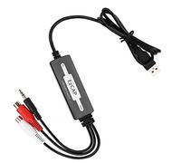 USB Audio Capture Recorder Card Converts Turntable LP/Cassette Tape Audio to MP3/WAV Digital Music Converter Adapter, support XP/Vista/7/8/8.1/10 and MAC.