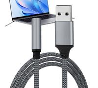 USB Audio Converter - 3.5mm Jack Adapter, High-Fidelity Stereo Cable, Compact External Sound Card, Smooth Voice Transmission, Durable Nylon Wire | for PCs, Laptops, Wired Headsets, Streaming,