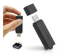 USB Audio Recorder 288 Hours | Digital Voice Note-Taker for Meetings, Lectures & Memos | Long Battery Life | Hands-Free & Continuous Recording | Plug & Play USB File Transfer