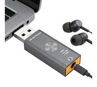 USB Audio Sound Card, Noise Reduction Adapter, Portable 3.5mm Interface, Durable Material, High Fidelity Recording, Studio Podcast Live Streaming Voice Over Music Production Home Recording