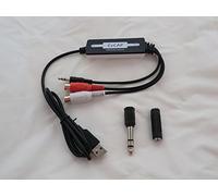 USB Audio Stereo Recording Adapter. Convert MiniDisc, Vinyl LPs and Cassette Tapes. Stereo audio capture for any PC, Mac or Linux system. Adapter works with Windows XP, Vista, 7, 8.1 & 10 without needing installation of a driver, just uses standard Windows audio driver. Records perfect stereo. Source can be either: 2x phono audio out, 3.5mm headphone output or 1/4 inch headphone output. All adapters shown are included.