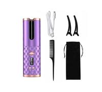 USB Automatic Curling Iron Cordless Auto Hair Curler Wireless Auto Curler Silky Curls Fast Heating Portable Auto Curler