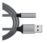 USB AUX Headphone Converter | External Sound Card Adapter for Audio Output Input | Stereo Cable for Laptop, Computer, Speaker, Solut