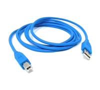 USB B Cable for DJ Controllers & MIDI Devices, Printer Style Lead for Mixers, Turntables, Keyboards, Samplers, Synthesizers, Compatible with Numark, Pioneer, Traktor, Denon, Akai, Serato (Blue, 2m)