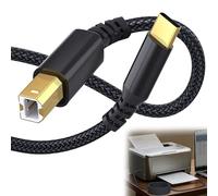 USB B to USB C Cable, 2M Printer Cable, Data Connection, Durable Type C to USB B Piano Keyboard & Printer Cord, Universal Adapter for HP Canon Epson, MacBook, Digital Piano & USB A/B Devices
