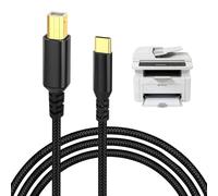 USB B to USB C Cable Compatible with Yamaha Casio Digital Piano, Musical Instrument Adapter for FlexMIDI Vortex, 2M Type C to Type B OTG Printer Cord for Laptop, Audio Interface MIDI Keyboard, DJ Con