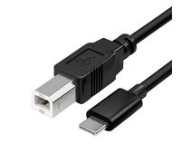 USB B to USB C Printer Cable 1.5M - High Speed USB Type-C to USB-B 2.0 Data Transfer Cables for HP Canon Epson Scanner - Printer Cable to USB Compatible with MIDI Keyboard Digital Piano