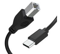 USB B to USB C Printer Cable for MacBook Pro, Air, HP, Epson, Canon, Brother, Lexmark, Xerox, USB C MIDI Cable Compatible with Yamaha Casio Digital Piano, MIDI Keyboard, DJ Controller, DAC, 3.3ft