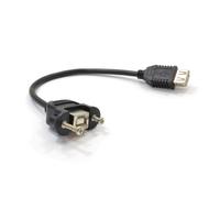 kenable USB B Type Female Socket to USB A Type Female Socket Panel Mount 14cm