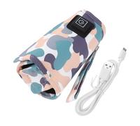 USB Baby Bottle Warmer Cover 5v 2a 10w for Boy Girl Caregivers | Polyester Crystal Fleece Sleeve, Detachable Washable Cloth Cover, Zipper Opening, Even Heat Distribution