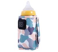 USB Baby Bottle Warmer, Portable Milk Bottle Heater with Three Level Temperature Adjustment Design for Traveling Night Feeding Newborns Babies Mothers (Verde de Cuero)