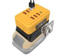 USB Battery Adapter for Dewalt, 8-in-1 Charging Hub with 6 USB-A & 2 USB-C Fast Charging Ports for 20V Battery Charger, Cordless Portable Charger for Phone Tablet Indoor Outdoor (Adapter Only)