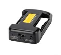 USB Battery Adapter, Portable Power Converter, For Dewalt 18V For Type-C Port, For Charging Smartphones And Tablets, Dual Output(Black)