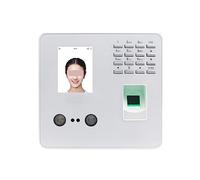 USB Biometric Fingerprint Face Facial Recognition Employee Time Attendance Machine Time Clock Recorder(Color:BK100-ID)