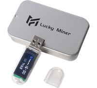 USB Bitcoins Miner,Solo Miner LV03 Asic Algorithm Lottery Crypto Miner, 2.4G WiFi 250KH/s 1W with Display Compact Portable Bitcoins Mining Stick Cryptocurrency Silent (1pcs)