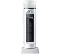 USB Bladeless Cooling Fan with Humidifying Mist, Quiet Tower Air Cooler with Remote Control, 6 for velocity Settings for Bedroom Office, 120° Oscillation, Black(A)