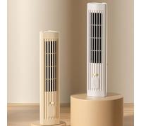 USB Bladeless Tower Fan, Quiet Cooling Desk Fan With 3 Wind Modes And Portable Lightweight Design For Home Office Bedroom Use(White)
