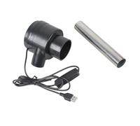 USB Blower with 5 Speed Modes 14.5cm Air Duct & Extended Cord for BBQ Ventilation Kitchen Cooling and Starting Aid USB Powered Tool for Smoky Removal