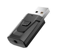 USB Bluetooth 5.0 Bluetooth Transmitter Receiver with 3.5mm AUX Bluetooth Audio Adapter 4-in-1 Wireless Audio Transmitter Receiver, Plug and Play Bluetooth Audio Transmitter for TV Home Audio System