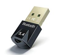 USB Bluetooth 5.4 Adapter, 1Pack Bluetooth Dongle Adapter for PC, Wireless Blootooth Receiver Stick for Desktop, Laptop, Headphone, Keyboard, Mouse, Controller, Support Windows 7/10/8/11,Plug and Play