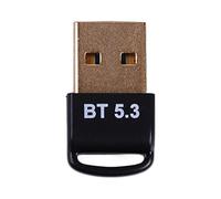 USB Bluetooth Adapter for PC, 5.3 Bluetooth Dongle Transmitter Receiver USB Adapter Stable Automatic Pairing Gold Plated Plug Support for Windows 8.1 10 11 PC
