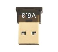 USB Bluetooths 5.3 Adapter Transmitter Receiver Wireless USB Dongle Fast Stable Audio Black Compact 24Mbps for Windows PC Laptop Hands- Music Streaming Multiple Profiles