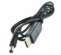 USB Boost Converter 5 V to 12 V Step-Up Cable DC Jack 5.5 mm for Power Bank Emergency Jump Starter Black 1 m (9 V)