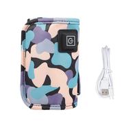 USB Bottle Warmer Cover 10w 5v 2a for Car Chargers | Crystal Fleece Polyester, Washable Zipper Design, 1m Cable Length, for Home Outings and Caregivers
