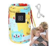 USB Bottle Warmer - Portable Food Warmers Defrost for Breastmilk, Constant Insulator Sleeve, Travel Friendly Warming Pouch | Bottle Warmer's for Indoor Outdoor Feeding Home Travel