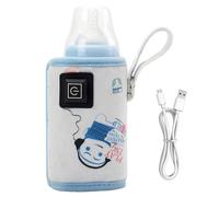 USB Bottle Warmer - PU Leather Material, Milk Warmer | 4 Inch Portable Insulated Bag 120g, Type-C Uniform Heating System Enhances Travel for Stroller Use