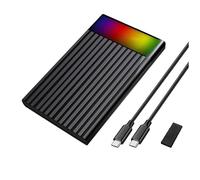 USB C 2.5Inch Hard Drive Case SSD Enclosure Hard Drive Disk Box Enclosure Case With RGB Light For Laptops