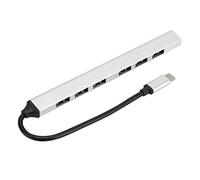 USB C 3.0 Hub, 7 Ports Aluminum Alloy Type C Hub Expander with 5.0Gbps Transfer Speed for PC Laptop Notebook, External USB 3.0 Port Expander for High - Speed Peripherals