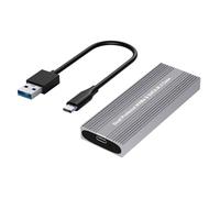 USB C 3.2 Drive Enclosure For Double Protocols NVMe 10Gbps Featuring Toolless Aluminum Frame Aluminum Heat Dissipation Solid Disk Case