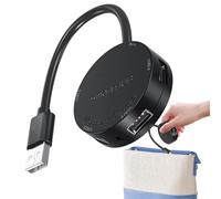 USB C- 4 Port Multiport Hub, Reliable Round Round High Speed USB 2.0 & 480Mbps | Secure portable adapter with light indicator for computers, laptop and mobile devices