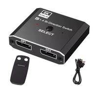 USB-C 5V 1A DP1.4 8K Bi-Direction Switch Support 2 In 1 Out DP Switch & 1 In 2 Out DP Splitter 1080P IR Remote Control