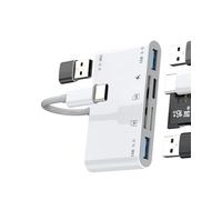 USB C Adapter(6 in 1)SD Micro SD Card Reader USB OTG 3.0 Port for Apple iPhone 16 15 Laptop Digital Camera Memory TF Slot Transfer for iPad Docking Station Type C Adaptor Android External Accessories