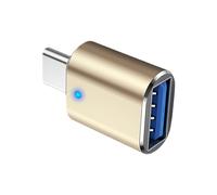 USB C Adapter - Aluminum Alloy Typec | USB 3.0 Male To Female Connector | LED Indicator Light Fast Data Adapter For Keyboard Mouse U Disk Mobile Phone Tablet Car Charging