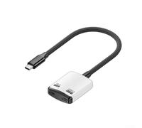 USB C Adapter for AR Glasses Connectivity Featuring 8K@60Hz Display and 100W PD Charging for Type C Interface Products (White)