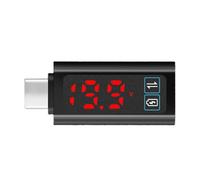 USB C Adapter Power 100W Converters with Real Time Wattage Display Simultaneous Charging and Data Transmission USB C Fast Voltages Meter Adapter