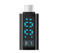 USB C Adapter Power 100W Converters with Real Time Wattage Display Simultaneous Charging and Data Transmission USB C Fast Voltages Meter Adapter
