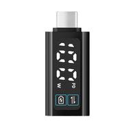 USB C Adapter Power Delivery 100W Converters with Real Time Wattage Display Simultaneous Charging and Data Transmission USB C Fast Voltages Meter Adapter
