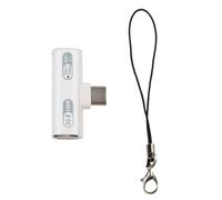 USB C Adapter Silver ABS Housing Compact 4 cm Audio 202C-100 White | High quality ABS material, silver design, scratch resistant, durable, protect against daily wear and tear